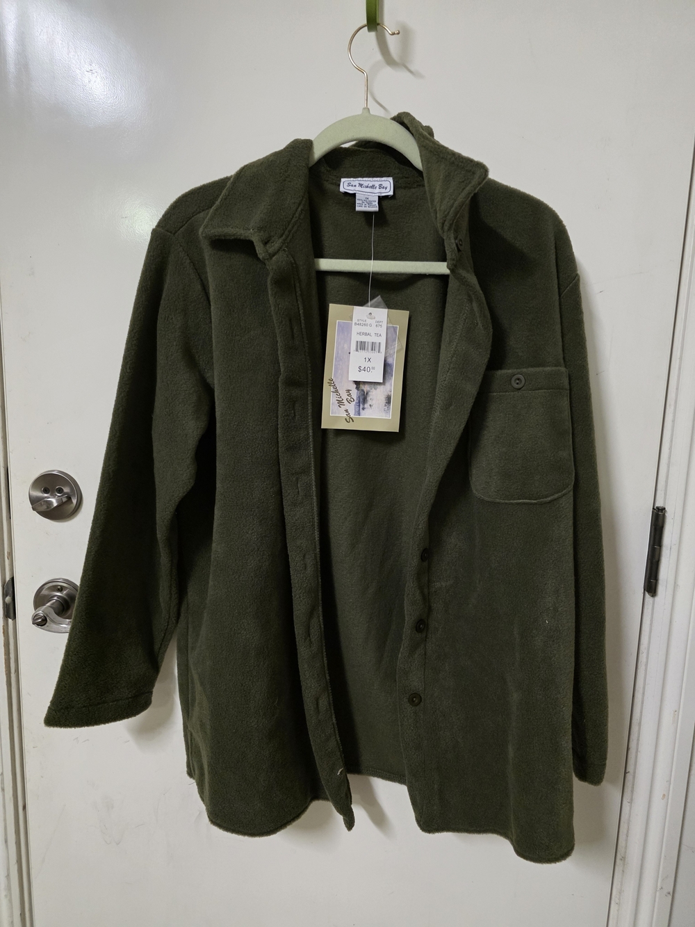 Cozy Olive Green Teddy Jacket - Women's Fleece Shacket